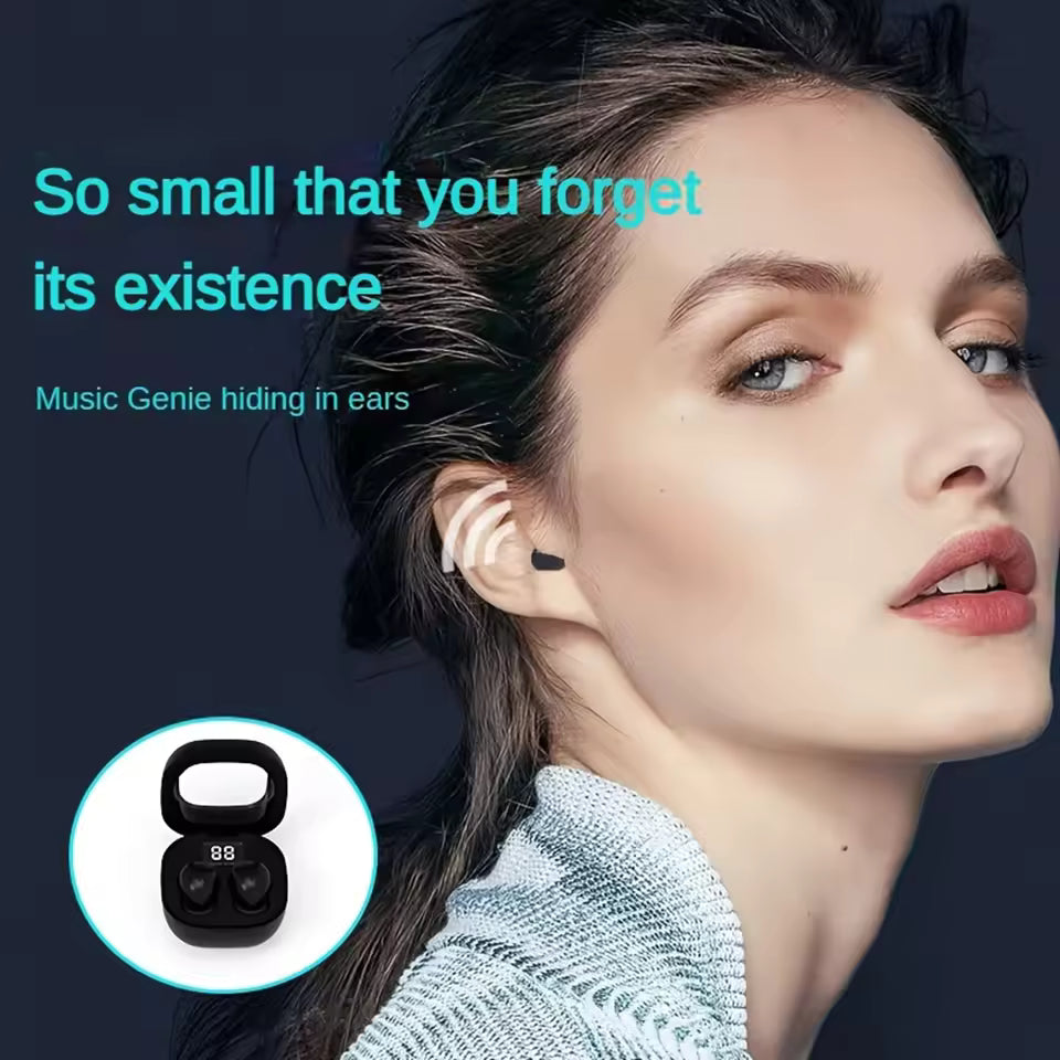 Ultra-small Mini Wireless Earphone, Dual-ear Sleep TWS In-ear Style, Sports Fitness Running Earphones for Android iPhone Phone