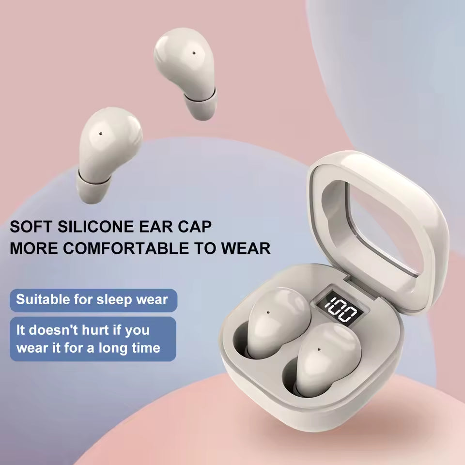 Ultra-small Mini Wireless Earphone, Dual-ear Sleep TWS In-ear Style, Sports Fitness Running Earphones for Android iPhone Phone