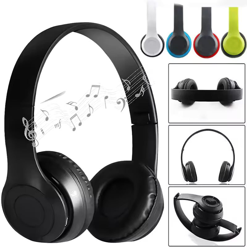 Wireless Bluetooth Headphone With Microphone Foldable Headsets Bass HiFi Sound Music Stereo Earphone For Smart Phone TV Game