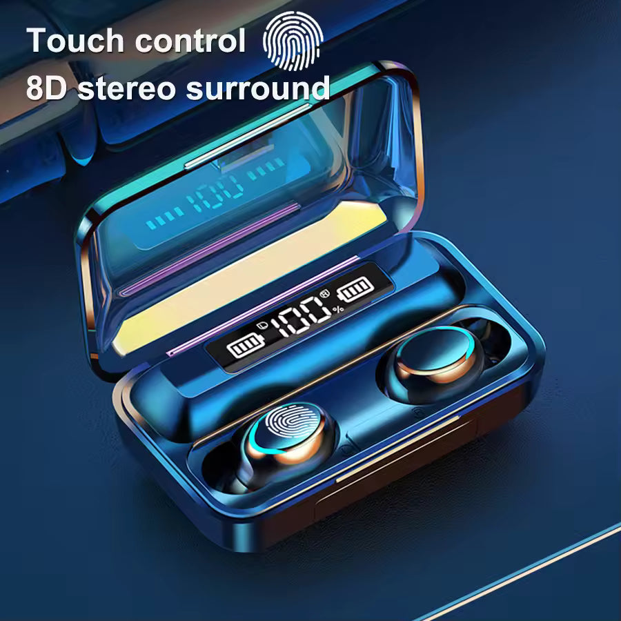 Wireless 5.0 Earphones LED Dislpaly TWS Wireless Bluetooth Headset Waterproof Noise Reduction Bluetooth Headphones for Phone