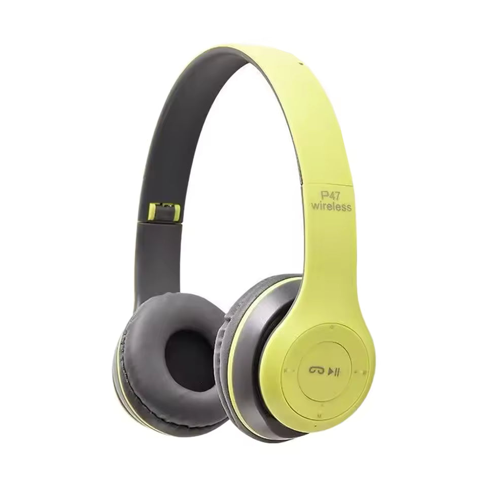 Wireless Bluetooth Headphone With Microphone Foldable Headsets Bass HiFi Sound Music Stereo Earphone For Smart Phone TV Game