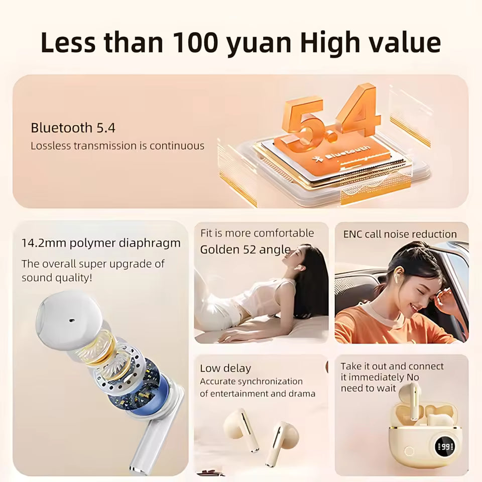 New Arrival D338 Bluetooth Earphone Wireless Headset High Quality Perfect Sound Earbuds Sports Game Music BT Headphone With Mic