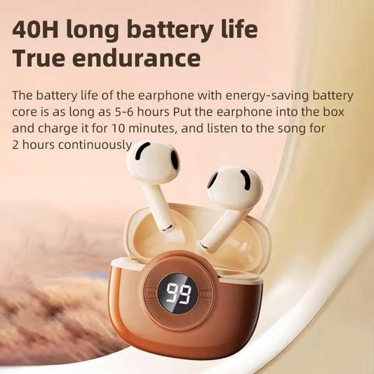 TWS Gaming Earphone Wireless Bluetooth 5.4 Earphone With Mic Bass Audio Sound 9D Stereo Music HiFi Headset For Gamer All Phones