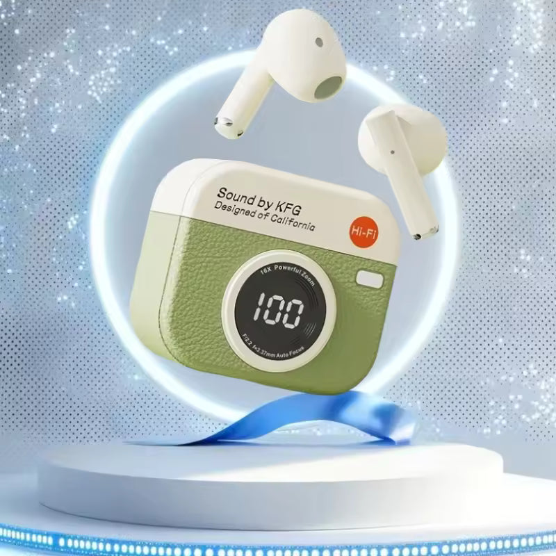 Q86 TWS Wireless Earphone Bluetooth Headphones Sport Stereo Fone Bluetooth Earbuds for Xiaomi Huawei iPhone Retro Camera Style
