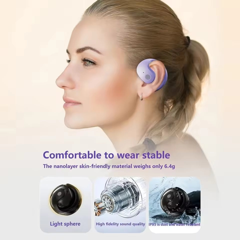 BY01 AI Smart Translator OWS Earbuds With 150 Languages, Real-Time Translation, ldeal For Travel And Business 300mAh Battery