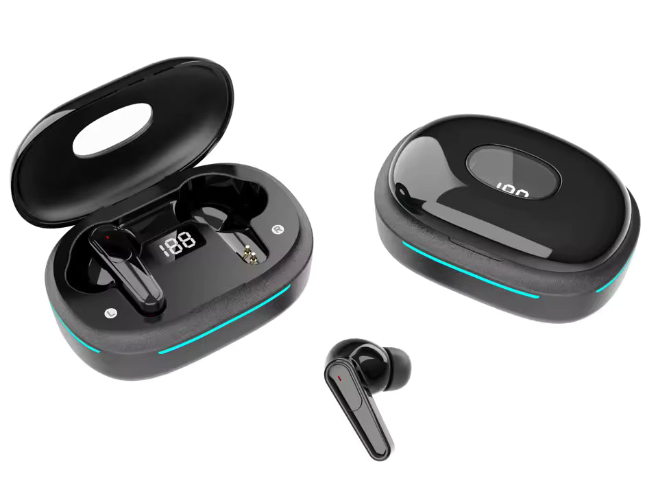 Plus70 Environmental Noise Cancellation Lightweight Clear Sound Wireless Charging TWS Bluetooth Earphones for iPhone/Android