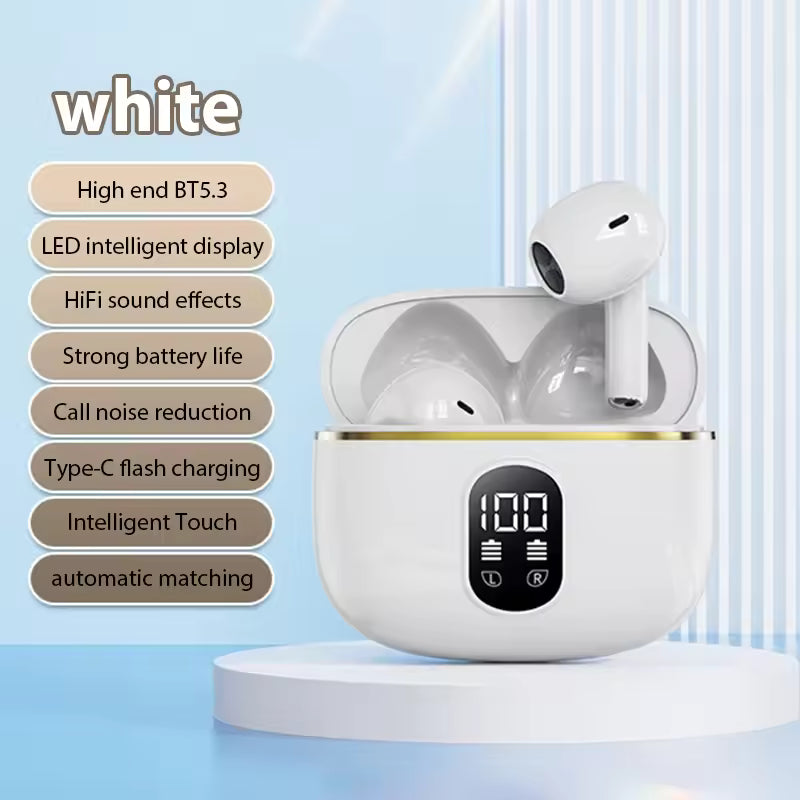 X87 Bluetooth 5.3 Earphones TWS Wireless Headphones With LED Display Stereo Headsets Touch Control Earbuds Noise Reduction