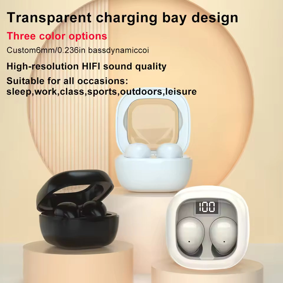 Ultra-small Mini Wireless Earphone, Dual-ear Sleep TWS In-ear Style, Sports Fitness Running Earphones for Android iPhone Phone