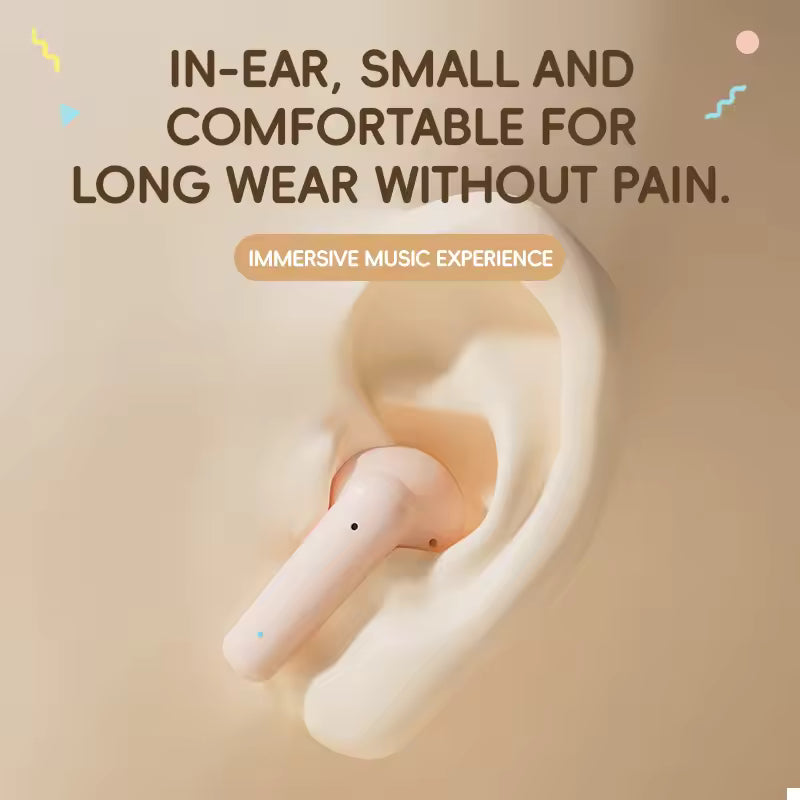 ES195 Bluetooth Earbuds In-Ear Wireless Headphones Noise Canceling & Microphone Sports Headset - Sweatproof Wireless Earphones