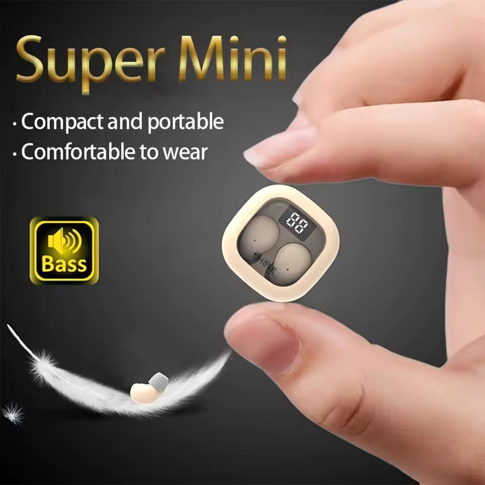 Ultra-small Mini Wireless Earphone, Dual-ear Sleep TWS In-ear Style, Sports Fitness Running Earphones for Android iPhone Phone