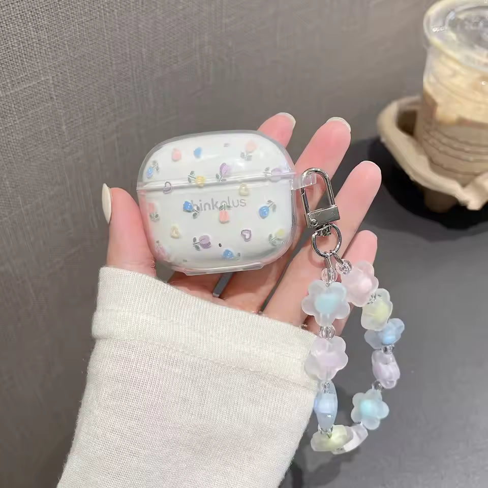 Luxury Headset Case For Lenovo LP40 Pro Retro 3D Love Heart Bear Soft Earphone Case For Lenovo LP40 Cover With Bracelet Keychain