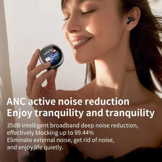A18 Pro Wireless Bluetooth 5.4 Earphones Touch Screen Control Sports Waterproof Gaming Earphones with Microphone Earphones